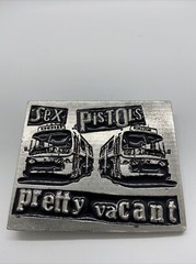 Sex Pistols Pretty Vacant Belt Buckle for 1.75 Inch Belt 3.25 In. x 2.7 In.