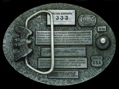 TC13116 VINTAGE 1970s **MARK MARTIN #6 NASCAR RACING** SPORTS BELT BUCKLE
