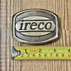 1980 Vintage IRECO Belt Buckle BRASS Anacortes Works ABW Illinois Railway USA