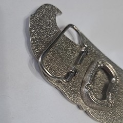 TRUCKER GIRL CREST BELT BUCKLE With BOTTLE OPENER METAL