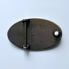 Solid Brass Rock Stone Texture Metal Belt Buckle