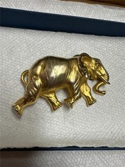 Vintage Golden Elephant Belt Buckle