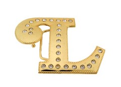 Initial A-Z Letter Men Women Western Cowboy Cowgirl Rodeo Fashion Gold Metal