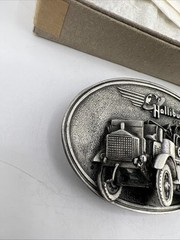 VIintage Halliburton Services Belt Buckle 1916 FWD Truck Pumper 80s New READ!!