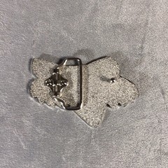 Fox Men&rsquo;s Blue/Silver Logo Metal Clip Belt Buckle Fits 1.5&Prime; Belt Width
