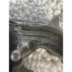 VTG Indiana Metal Craft Pewter Dog Belt Buckle 1978 Made in USA
