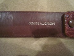 Huge Kieselstein-Cord Sterling Alligator Buckle With Brown Alligator Belt Size 1