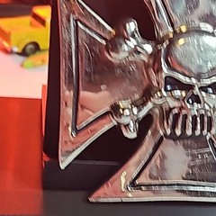 3-D Skull And Crossbones On Iron Cross Belt Buckle by Silver Star See Pics