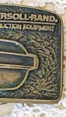 INGERSOLL RAND BELT BUCKLE CONSTRUCTION EQUIPMENT APC SOLID BRONZE ROLLER PAVER.