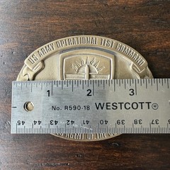 US Army Operational Test Command Belt Buckle Brass OTC ATEC Insignia Wilensky
