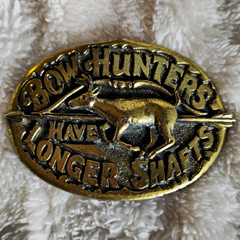 Vtg 1982 Great American Buckle Co Bow Hunters Have Longer Shafts Serial 522 Deer