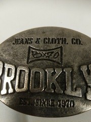 Brooklyn Jeans & Clothing Co. Brand Belt Buckle Metal Silver Gray BX70 Adult