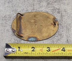 Vintage Mexican Alpaca Silver Belt Buckle Abalone Shell Inlay Thunderbird Oval