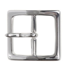 1 5/8&Prime; (40 mm) Nickel Free Center Bar Single Prong Square Belt Buckle