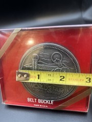 Vintage 1982 World&rsquo;s Fair Metal Buckle Knoxville Tennessee Round Belt Buckle