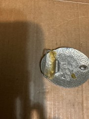 Used Colorful Metal Alloy Indian Chief Multi color inlay Belt Buckle