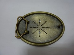 Initial B Letter Men Belt Buckle Metal Cowboy Rodeo Western Brass Tone