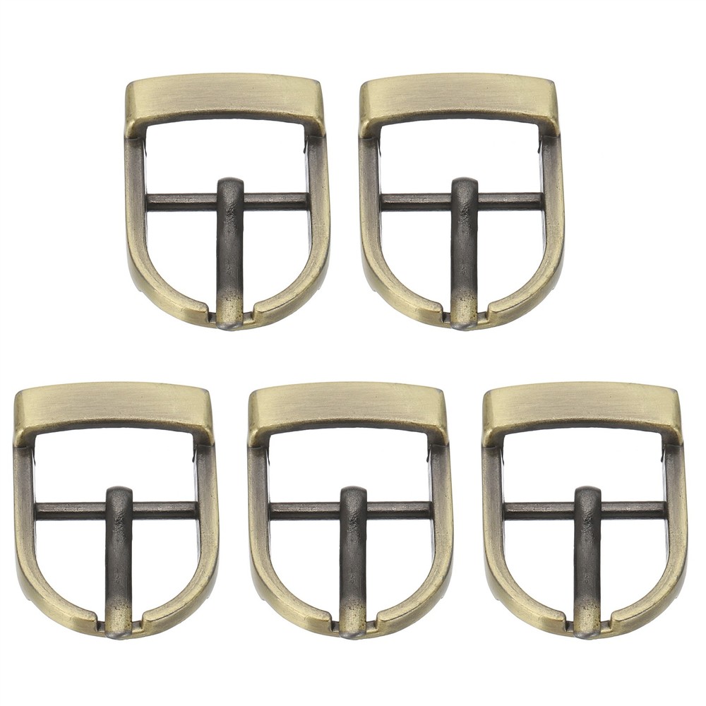 5 Pcs 0.7 Inch Adjustable Single Prong Buckle Belt Buckle, Bronze