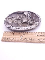 Vintage American 4-4-0 Steam Locomotive Belt Buckle 1987 C+J CJ1440 Railroad