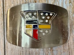 Cadillac Logo?? Emblem with Rhinestone Bling Vintage Belt Buckle