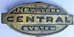 belt buckle 1974 Lewis Buckle Co. New York Central System railroad logo 3.75&Prime;