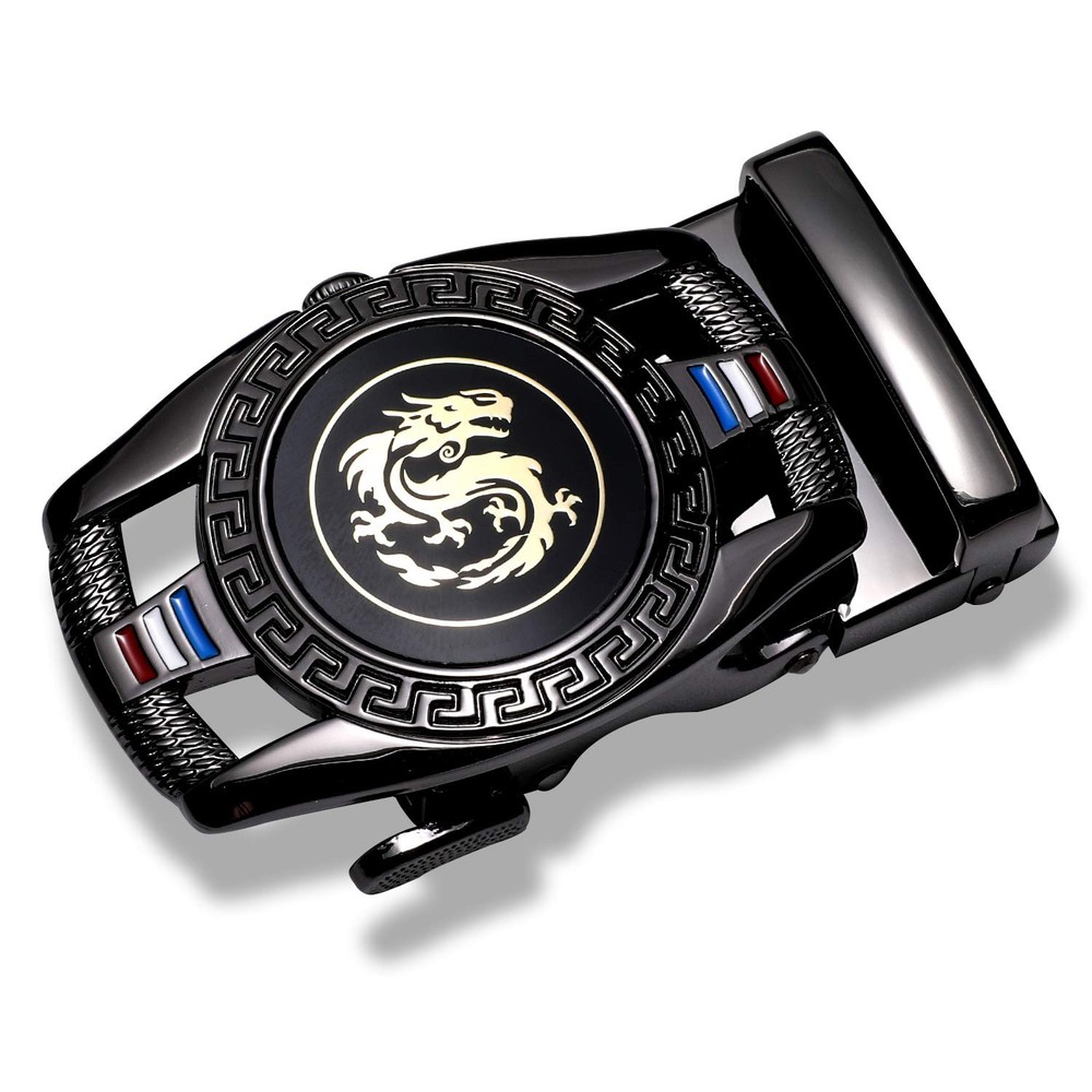 Dubulle Men&rsquo;s 40mm Automatic Ratchet Belt Buckle Only One Size, Gunmetal Black