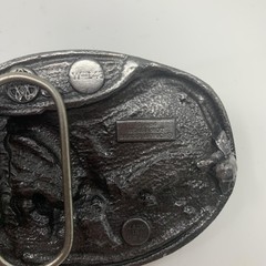 Vintage Bergamot Brass Works Pewter Eagle Belt Buckle USA Bird Wildlife Art