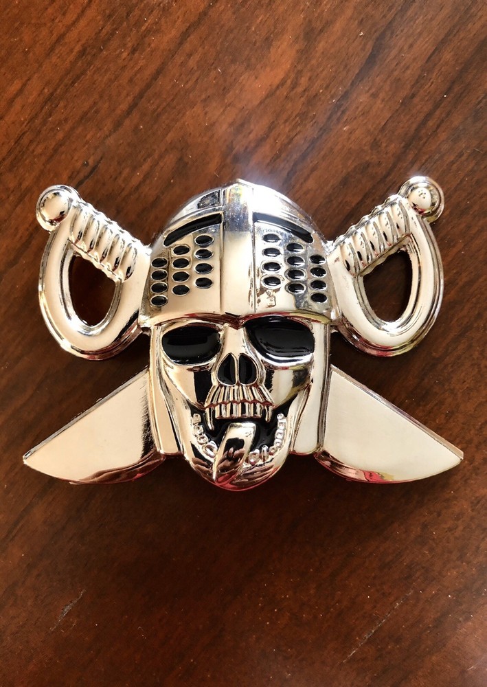 Skeleton Pirate Crossbones Swords Skull Weapon Metal Unisex Men’s Belt Buckle