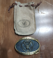 Heritage Mint United States of America Eagle Seal Solid Brass Belt Buckle 5401