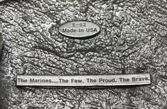 1991 United States Marines Siskiyou Enamel USA Made American Flag Belt Buckle