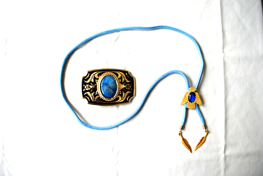 Western Belt Buckle and Bolo Set
