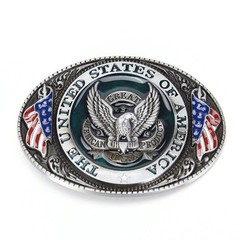 U.S.A. American Flag Eagle Metal Fashion Belt Buckle