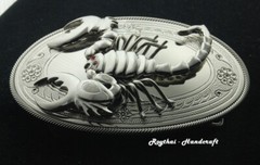 MADE BY ORDER MEN BELT BUCKLE HANDMADE STAINLESS STEEL SCORPION