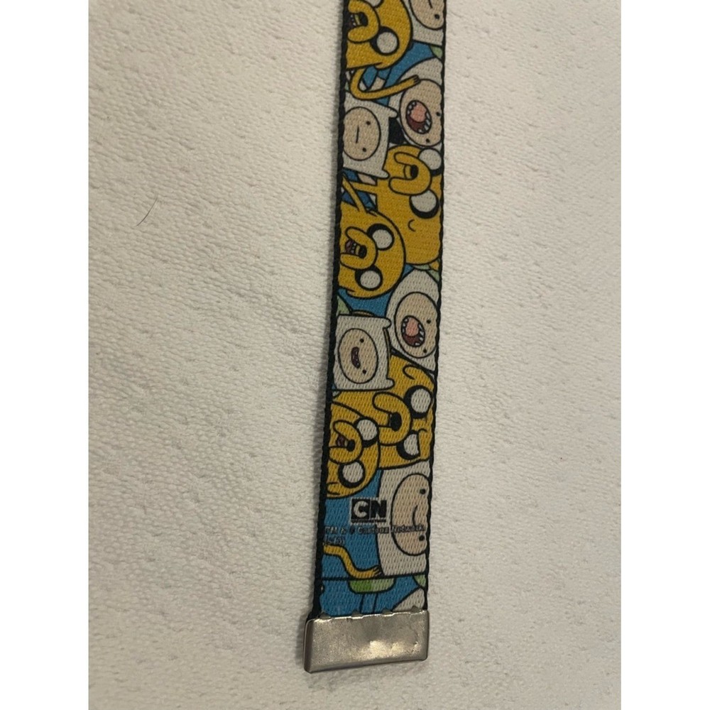 Cartoon Network Adventure Time belt Yellow & Blue silver color buckle waist 40.5