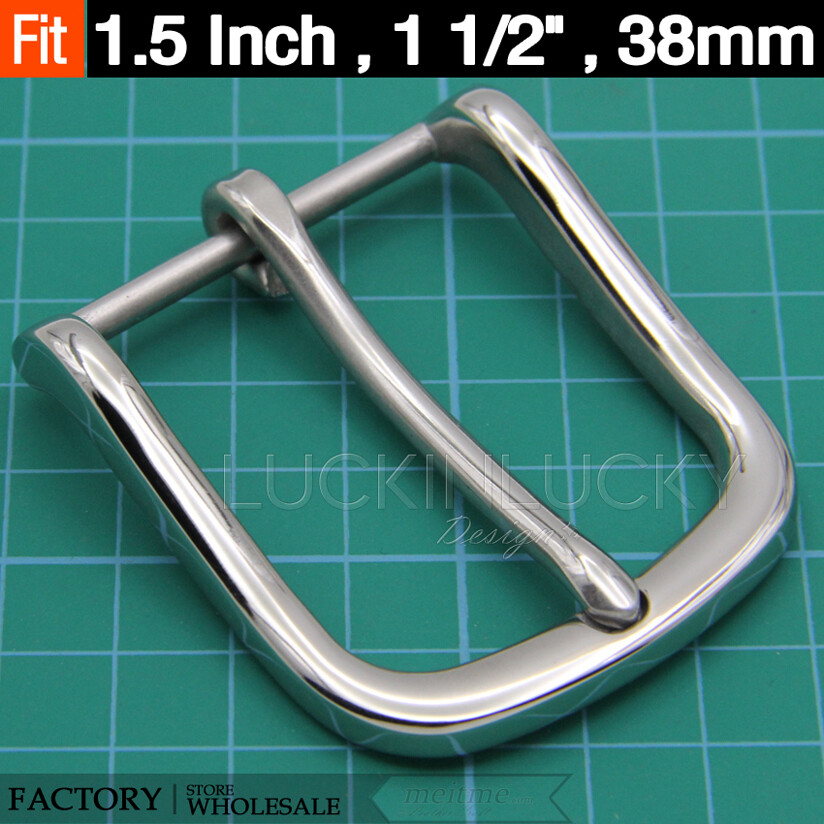 Stainless Steel belt buckle Silver buckle Men belt buckle for 38mm/1.5  »Leather