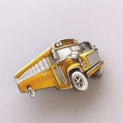 Vintage Enamel School Bus Belt Buckle Gurtelschnalle also Stock in the US