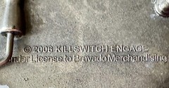 Bravado Killswitch Engage in Red Skull Wings Belt Buckle Silver Metalcore Band