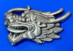 Chinese Dragon Head Strength, Wisdom, Protection Buckle Rage Belt Buckle