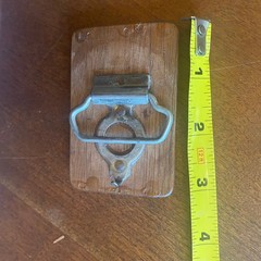 Vintage Handcrafted Wooden Belt Buckle Natural Grain Rectangular Brown Rustic