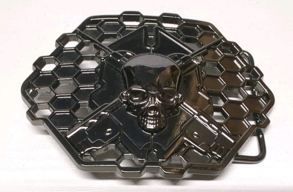 Rare Halo Game Gunmetal Skull Belt Buckle 2011 Gamer Buckle Collectible