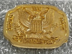 BORN IN THE U.S.A. USA STRONG FREE PROUD PATRIOTIC SEAL EAGLE BELT BUCKLE RM FAY