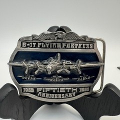 Vintage 1985 B-17 Flying Fortress 50th Anniversary Belt Buckle Limited Edition