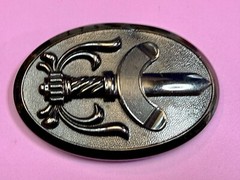 Cavalry Swords Weapon Black Color Mens Oval Vintage Belt Buckle