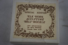 ELK HORN Sculpture Belt Buckle Handmade Idaho « Special Edition » Pheasant Bird