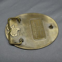 1996 Creative Casting Denison 175TH ANNIVERSARY SANTA FE TRAIL BELT BUCKLE BRASS
