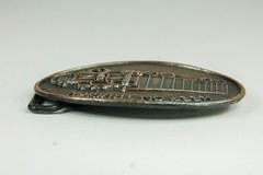 Keep on Trucking Tractor Trailer copper color western belt buckle