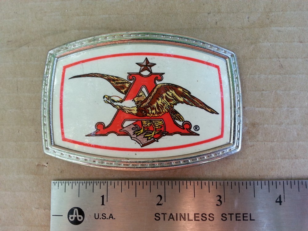 VINTAGE 1980&rsquo;S ERA ANHEUSER BUSCH EAGLE BELT BUCKLE RETRO 80&rsquo;S BELT BUCKLE