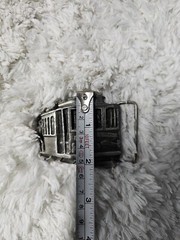 Vintage 1978 Indiana Metal Craft Cable Car Belt Buckle_Van Ness Ave California