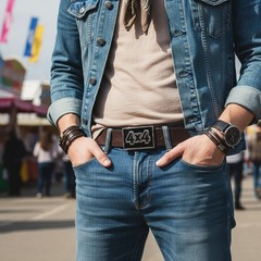 Men Women Fashion Belt Buckle Silver Black Metal 4X4 Four By Four Offroad Biker