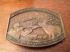 Men&rsquo;s Brass Belt Buckle NRA Whittington Center 1973-88 15 Years Of Shooting